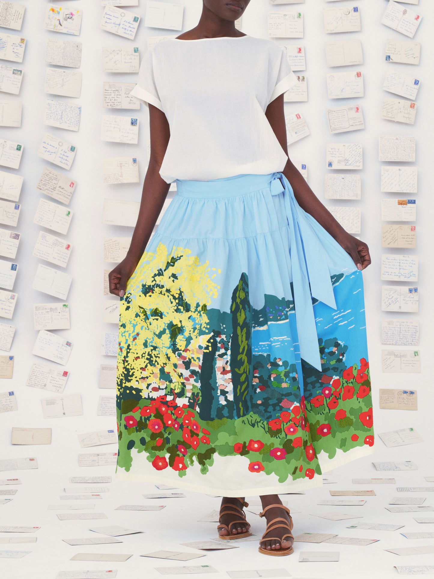 SKIRT 79 EZE FLORAL SEA VIEW BLUE MULTI