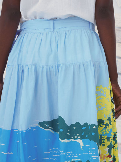 SKIRT 79 EZE FLORAL SEA VIEW BLUE MULTI