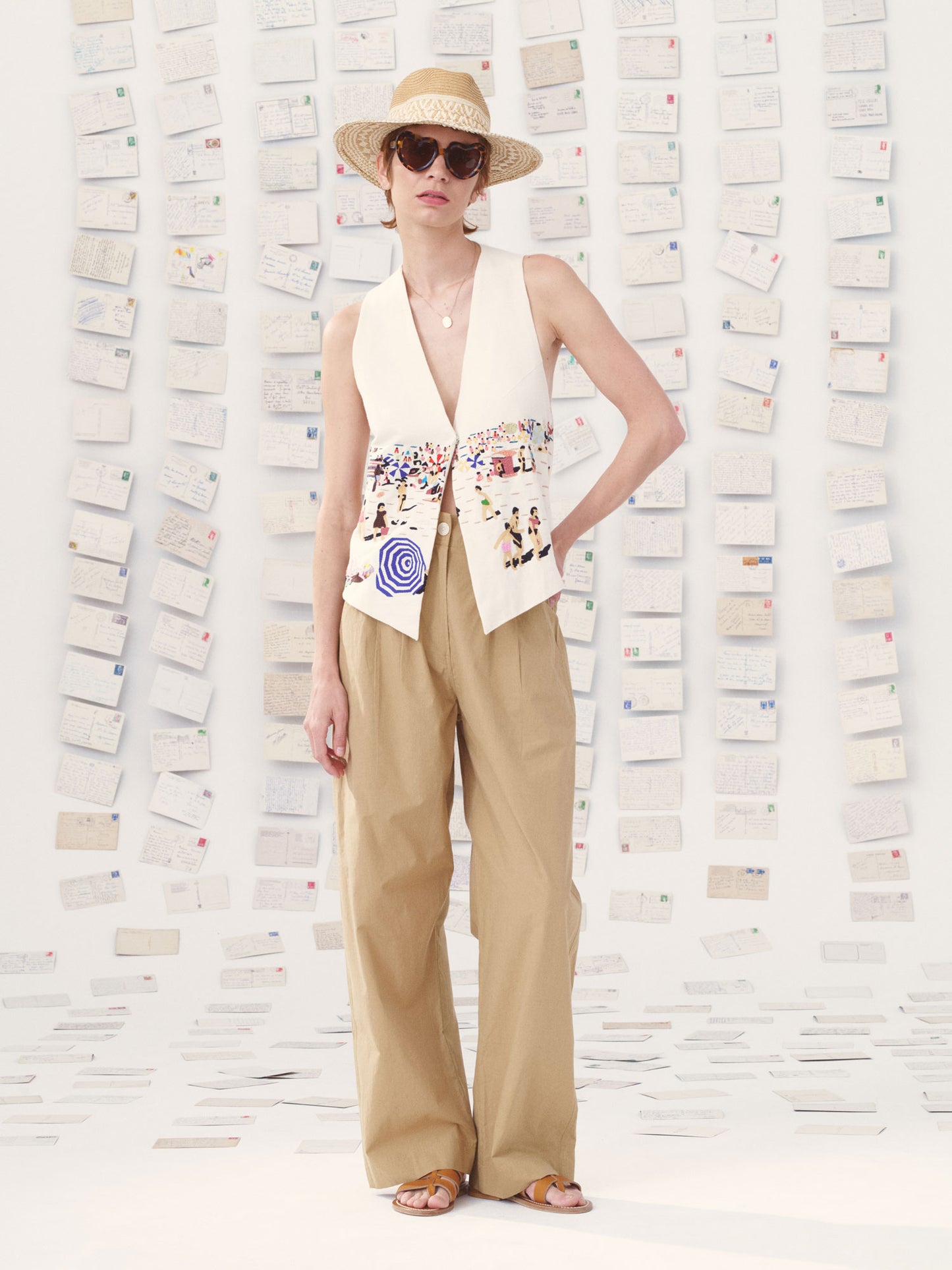 WAISTCOAT PACO BEACH NATURAL / MULTI