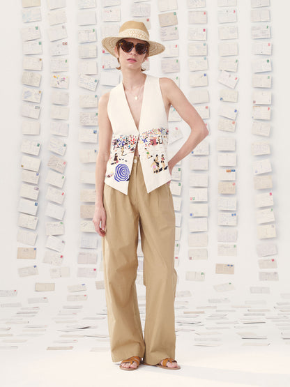 WAISTCOAT PACO BEACH NATURAL / MULTI