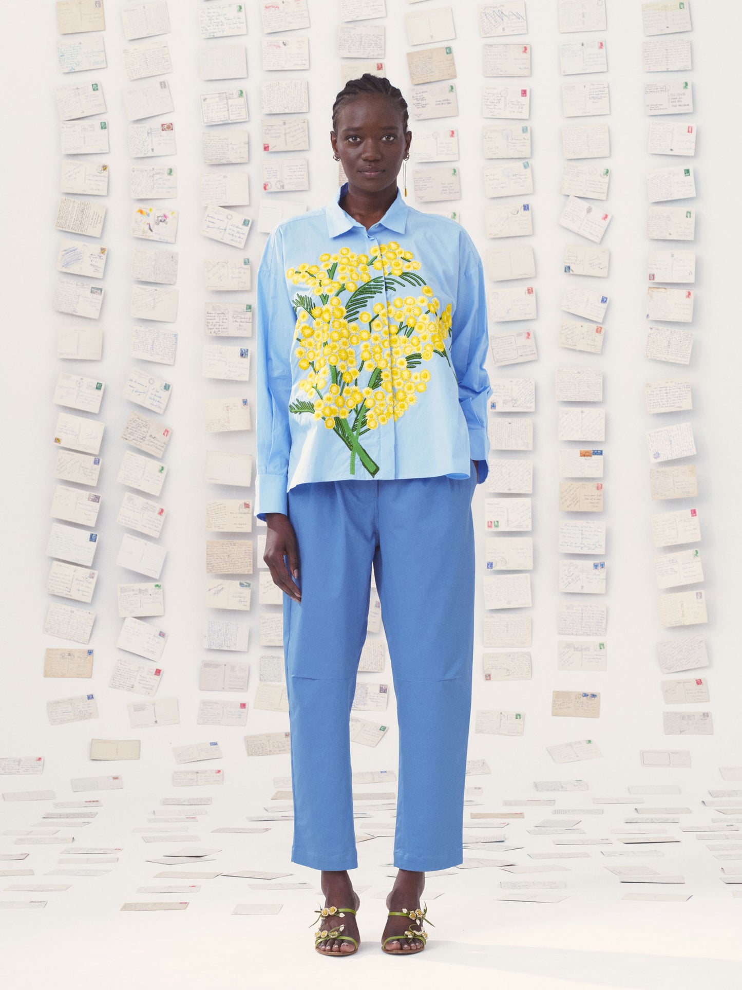 MIMOSA GRETA SHIRT YELLOW BLUE YELLOW