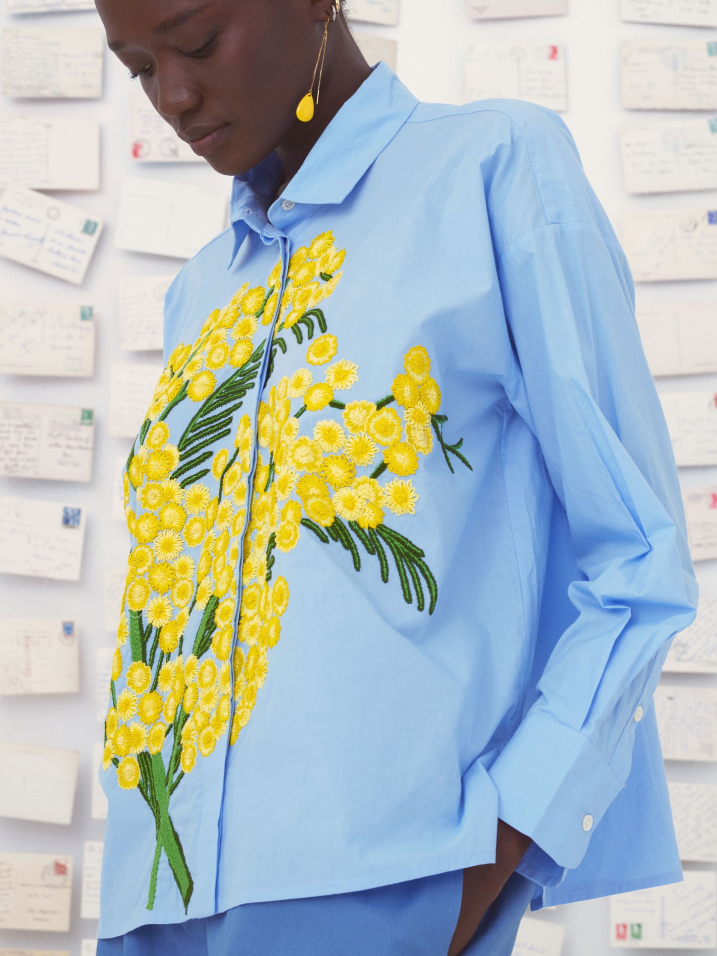 MIMOSA GRETA SHIRT YELLOW BLUE YELLOW