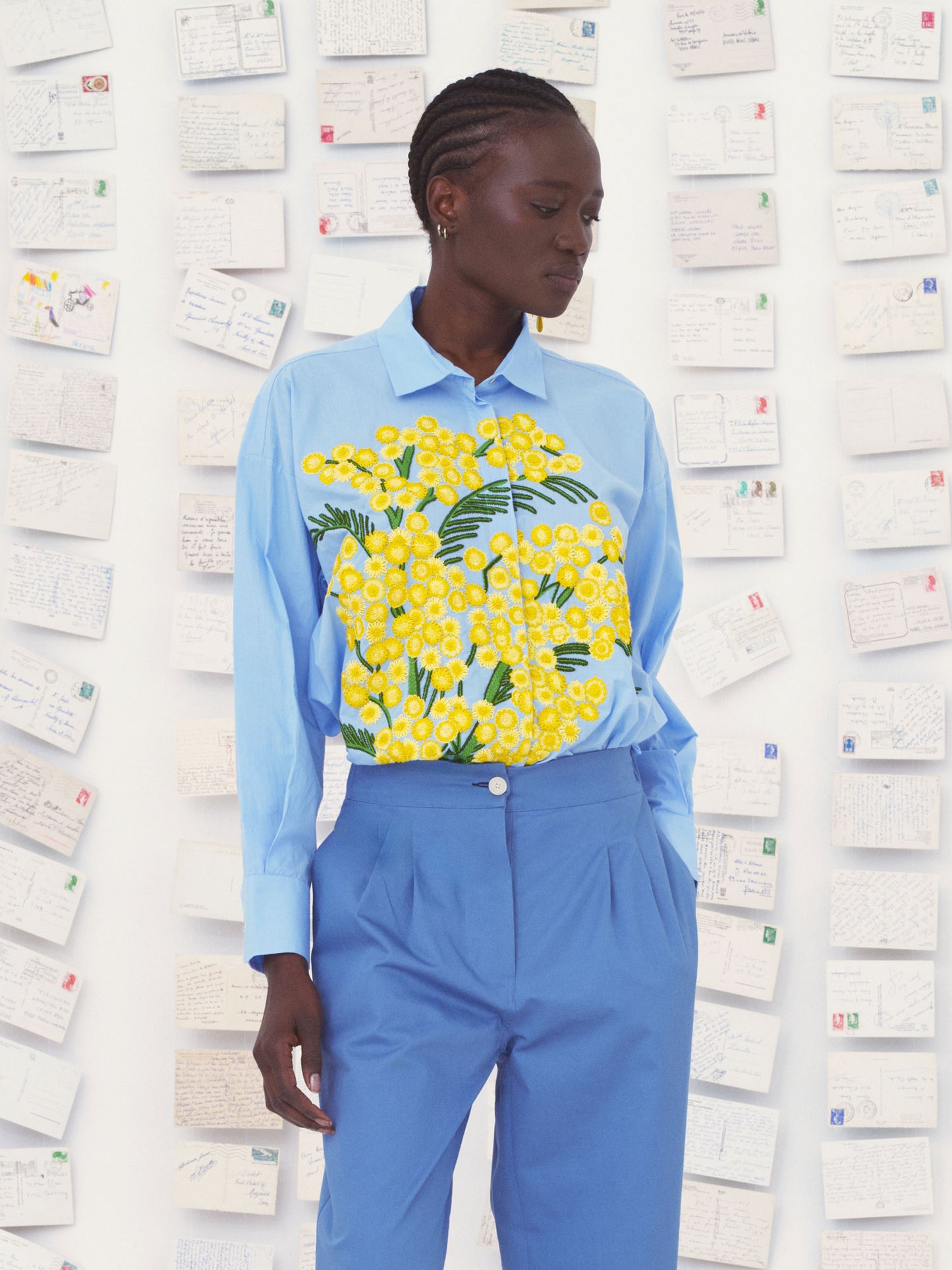 MIMOSA GRETA SHIRT YELLOW BLUE YELLOW