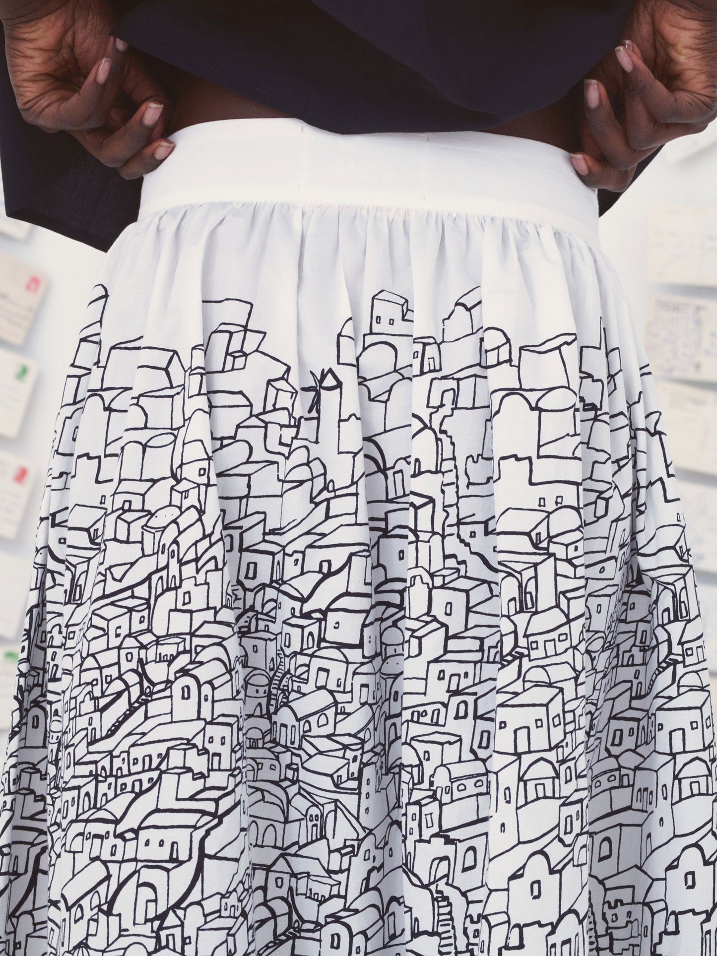 MONA BEADED SKIRT WHITE MULTI