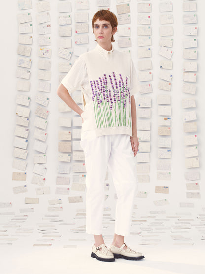 KNITWEAR VIOLETTE FLORAL LAVENDER NAT