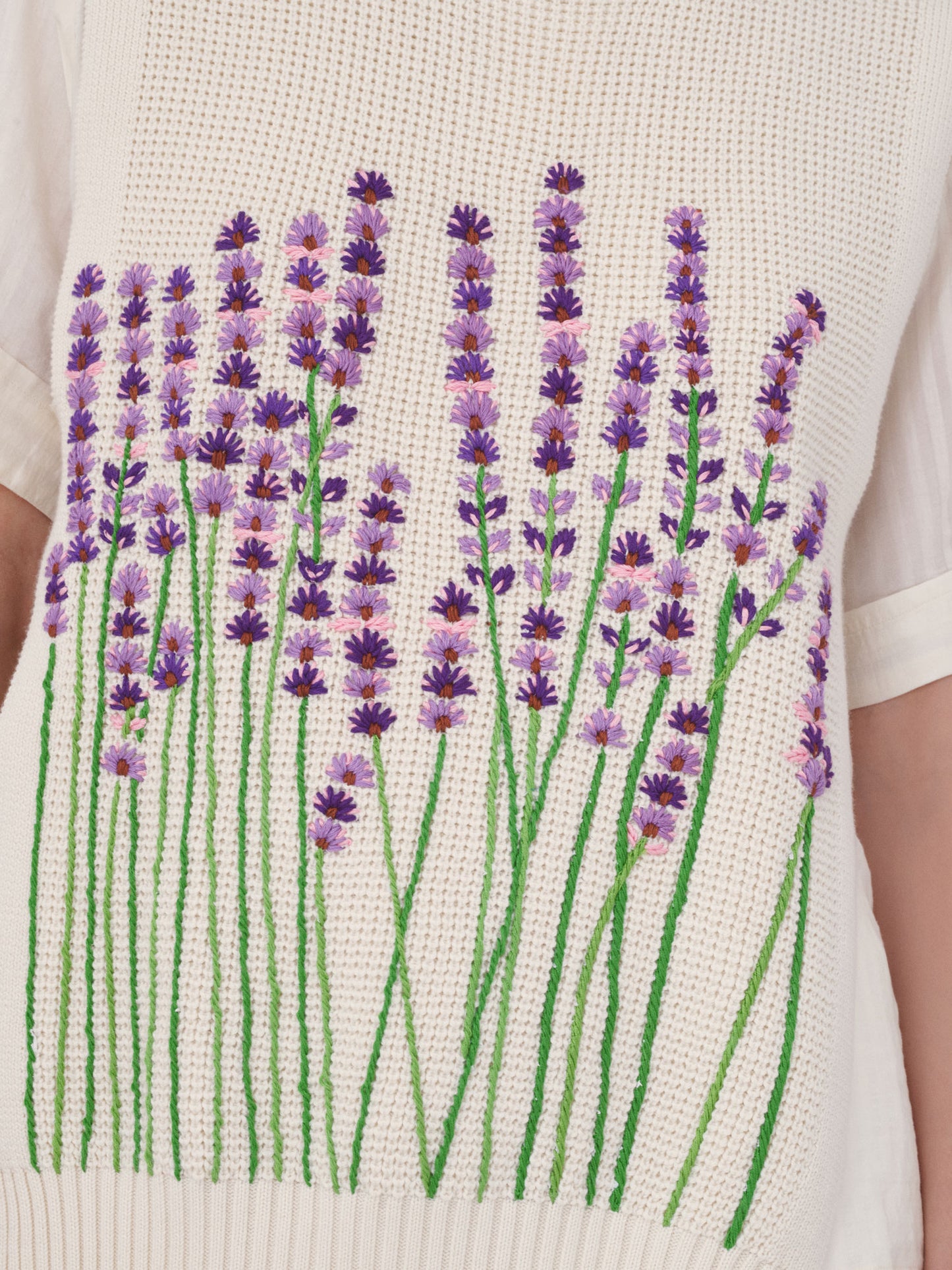 KNITWEAR VIOLETTE FLORAL LAVENDER NAT