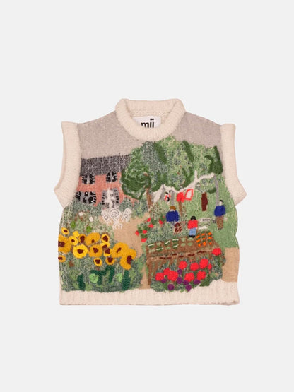 SWEATER JUNE EMB GARDEN OFF WHITE MULTI