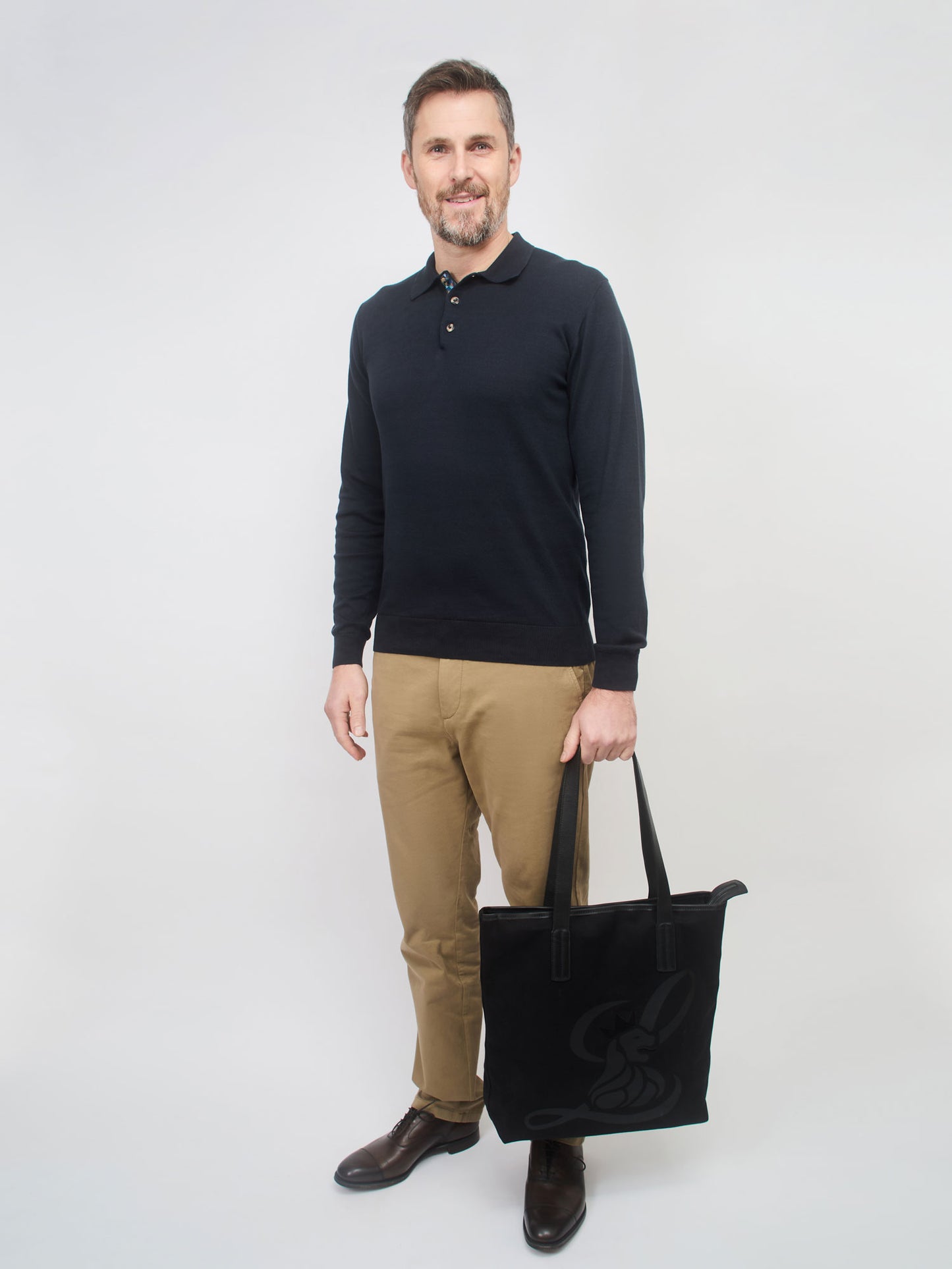 Canvas Lion Shopper - Black