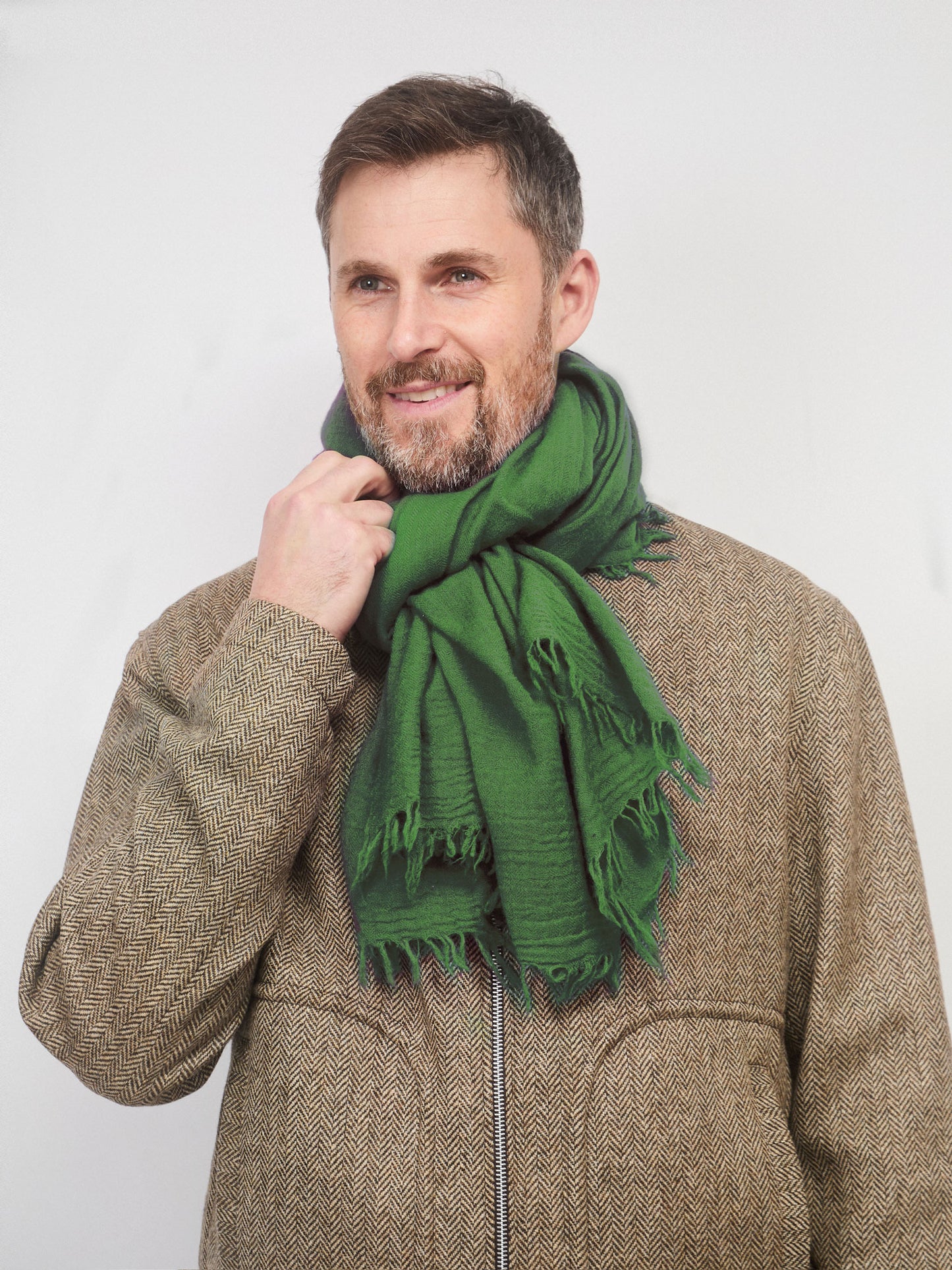 18991-TEXTURED SCARF GREEN