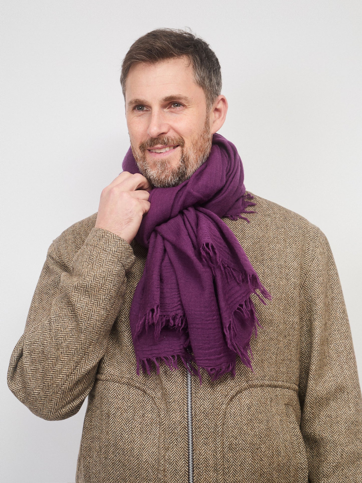 18991-TEXTURED SCARF PURPLE