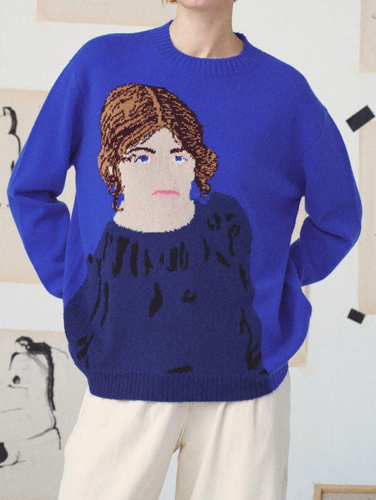 SUZANNE KNITWEAR PORTRAIT ROYAL BLUE