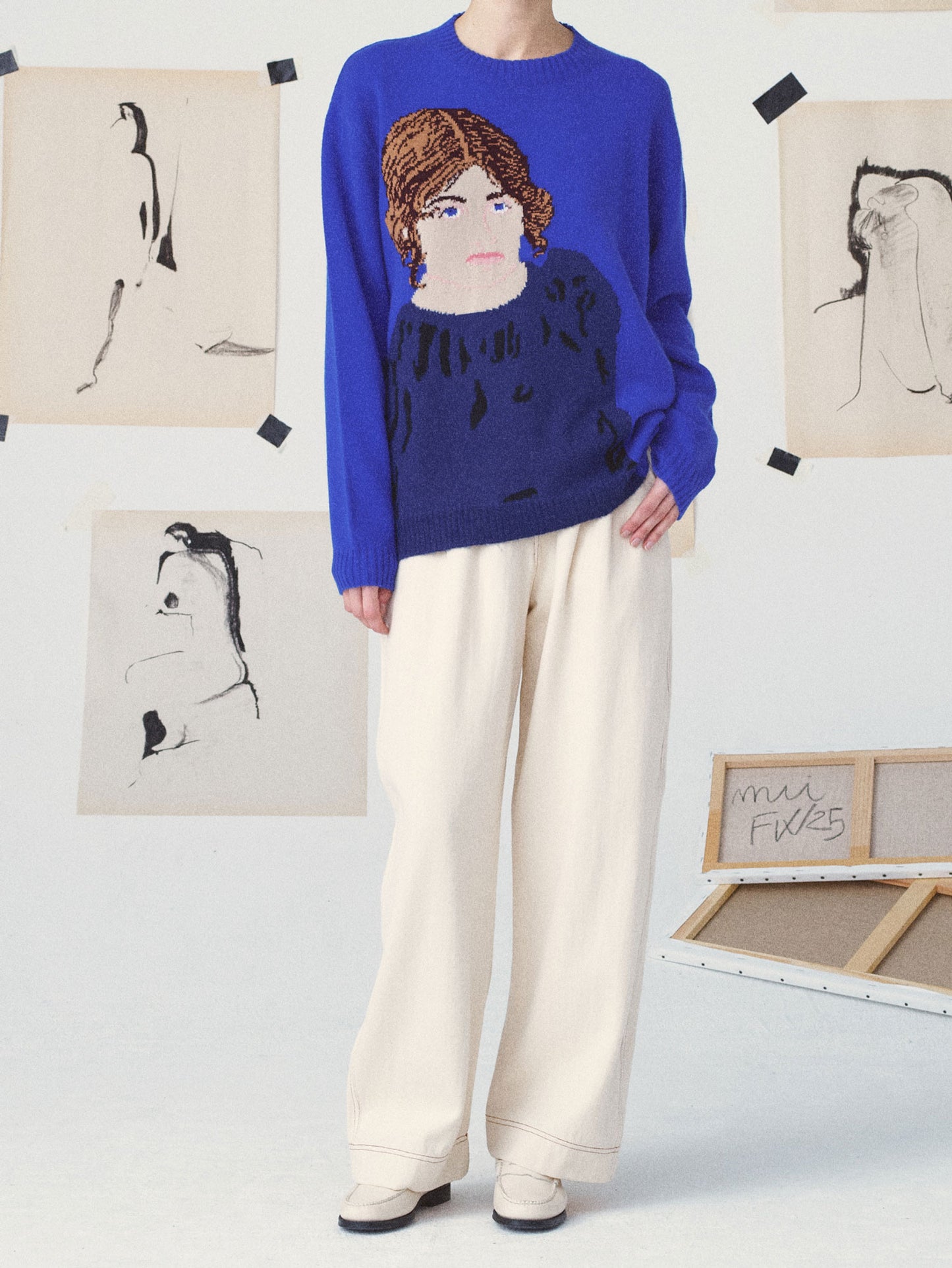 SUZANNE KNITWEAR PORTRAIT ROYAL BLUE