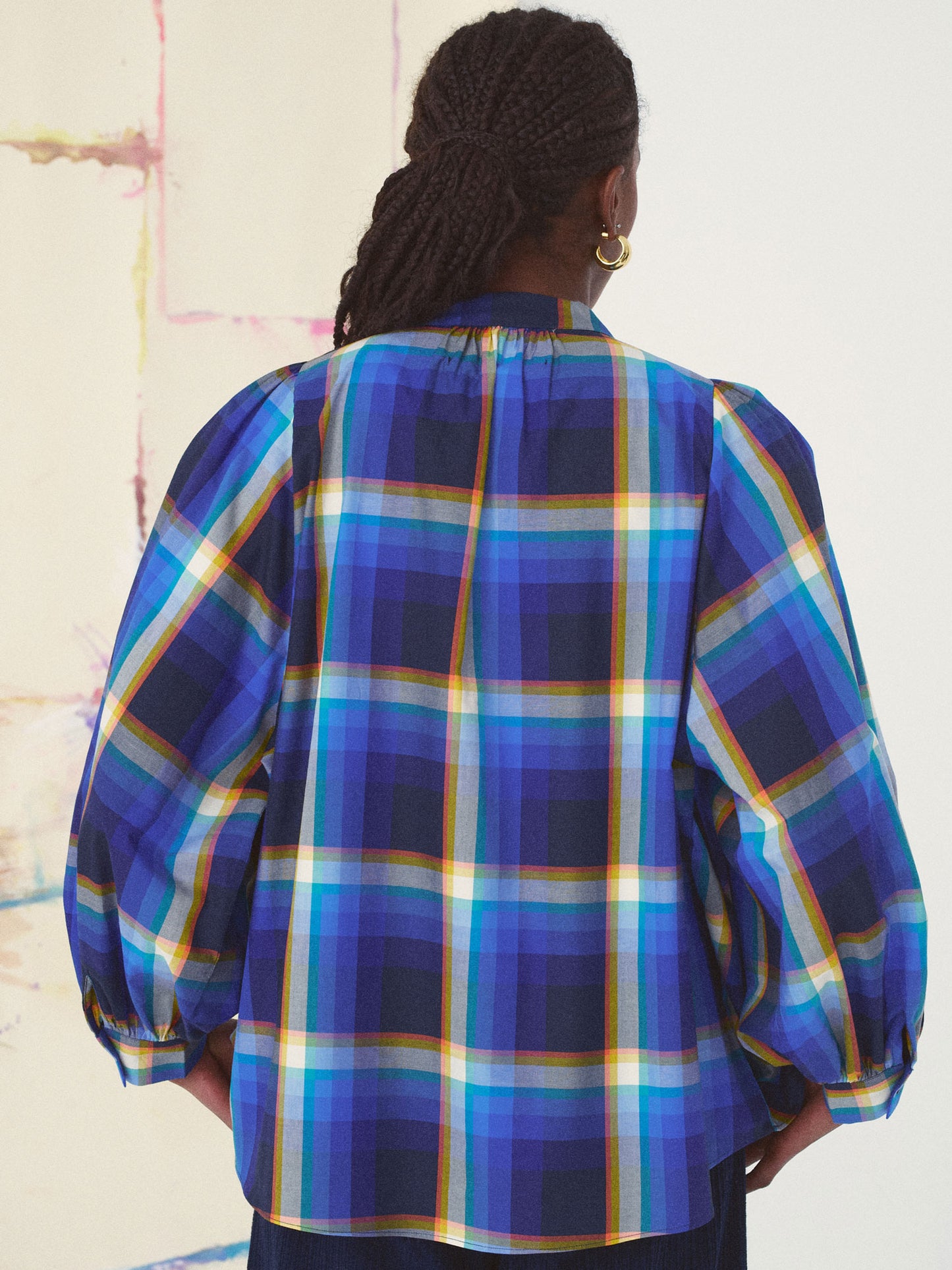 CLAUDIA TARTAN SHIRT BLUE BLUE MULTI