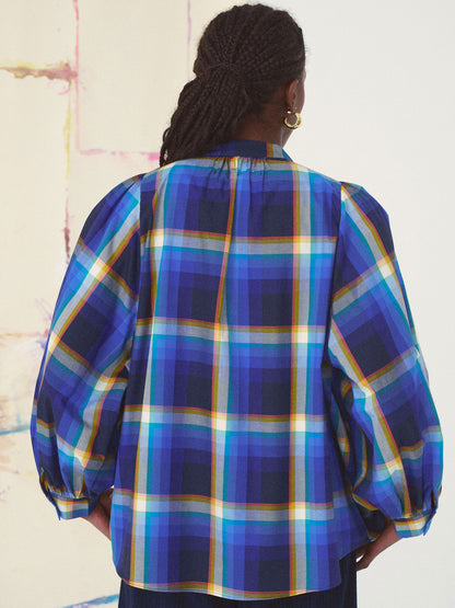 CLAUDIA TARTAN SHIRT BLUE BLUE MULTI