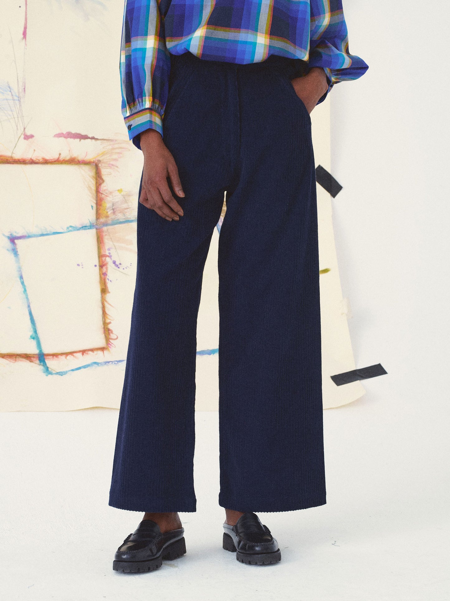 LENA PANTS CORDUROY NAVY