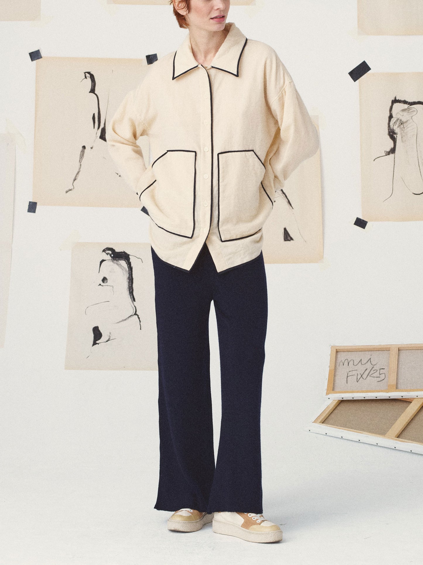 FIFETTE PIPING SHIRT OFF WHT OFF WHITE