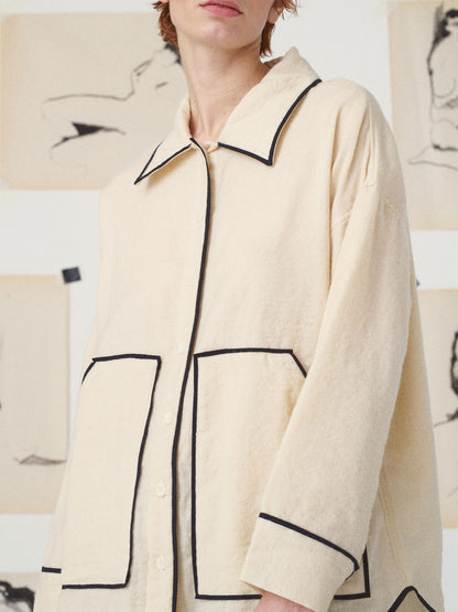 FIFETTE PIPING SHIRT OFF WHT OFF WHITE