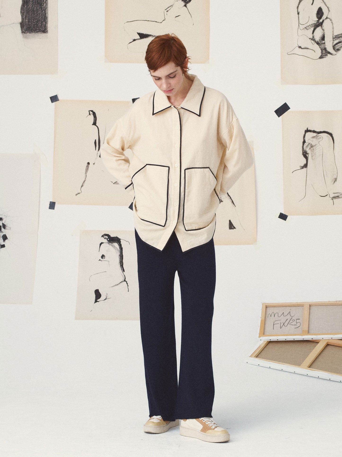 FIFETTE PIPING SHIRT OFF WHT OFF WHITE