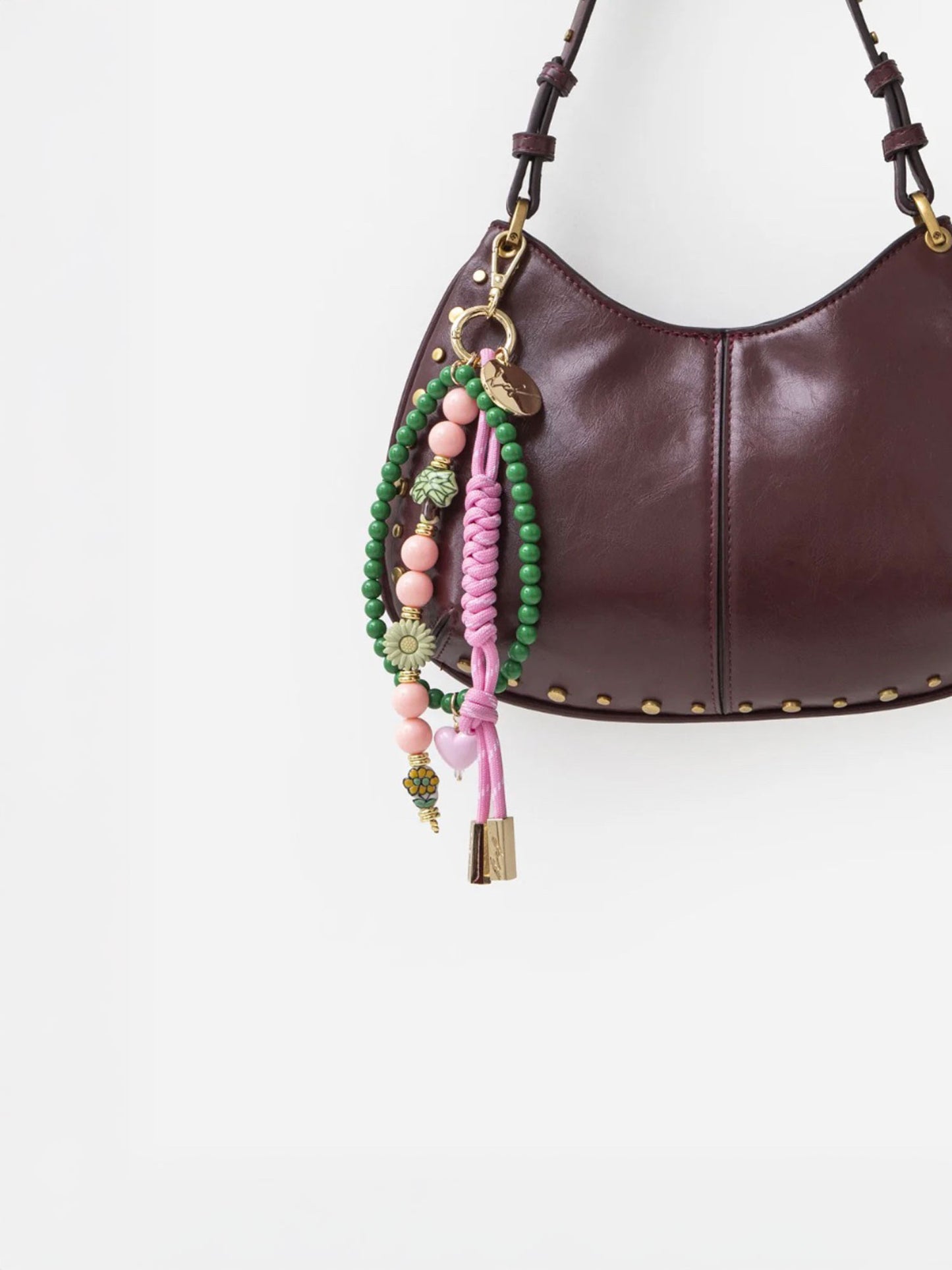 CHARM BOBBY PEARLS PINK