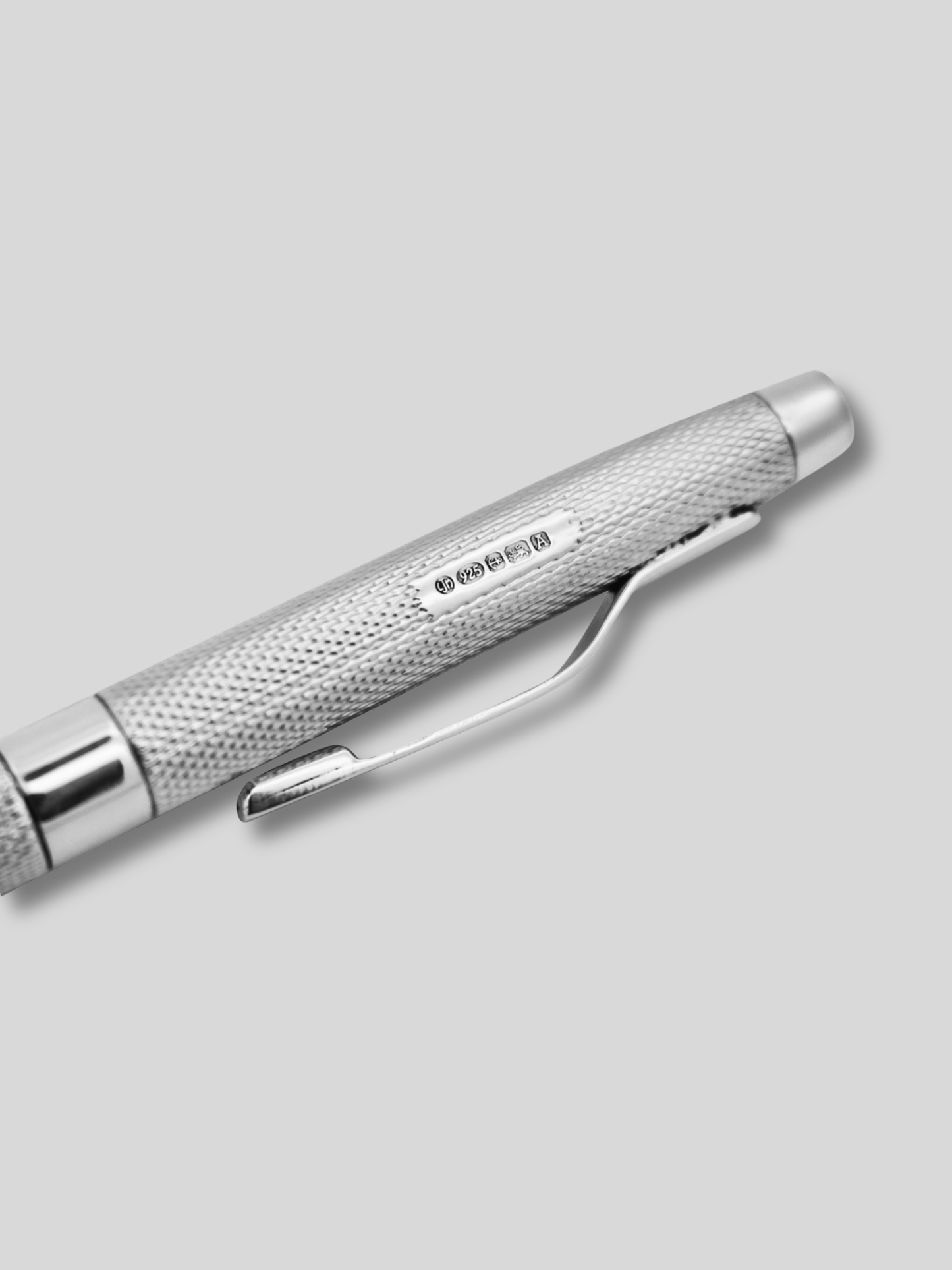 Regent 925 Sterling Silver Twist-Action Ballpoint Pen – Hand Engine-Turned Barleycorn Guilloché