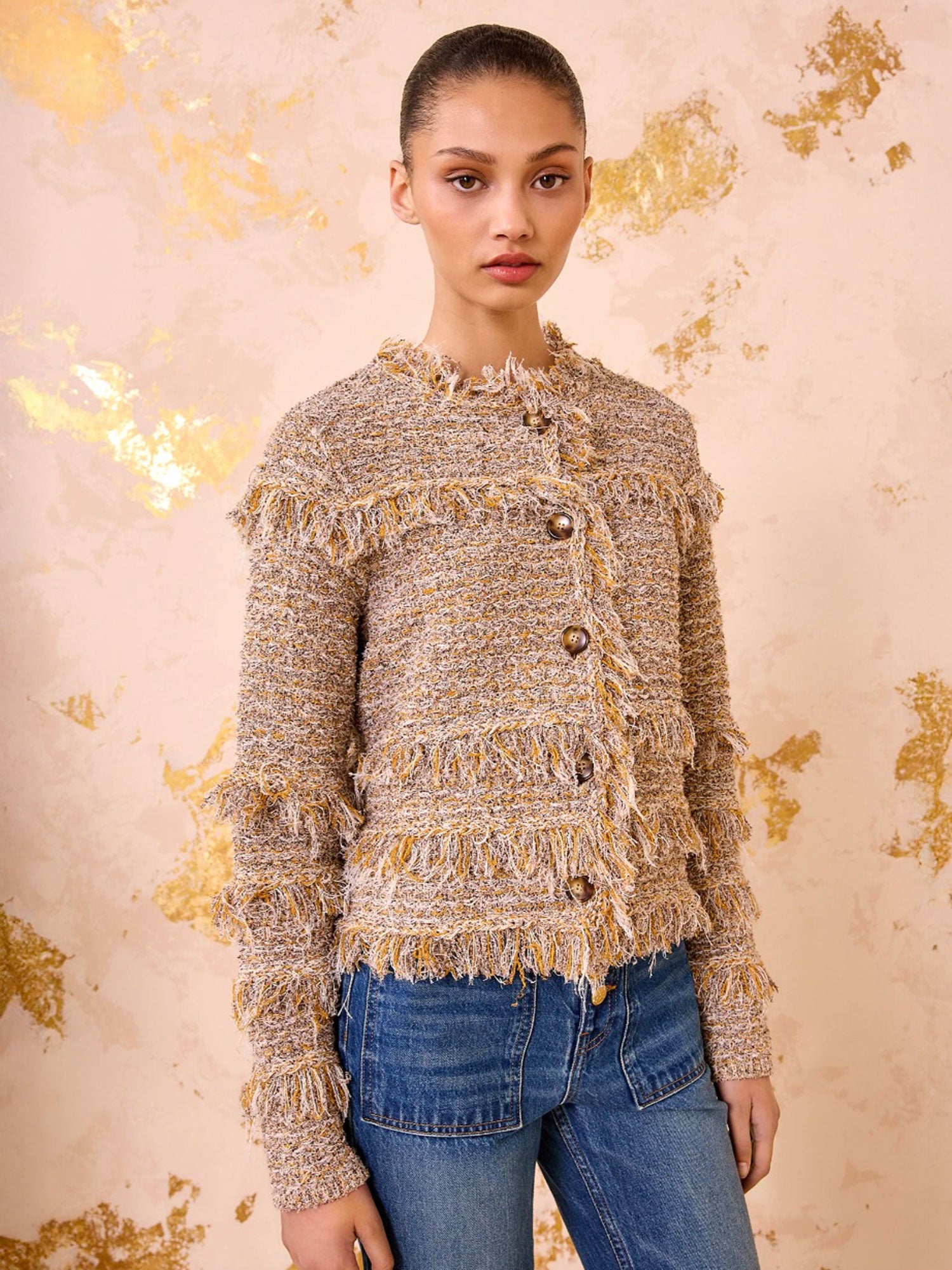GITA KNIT TWEED JACKET HELIOS – The Place London