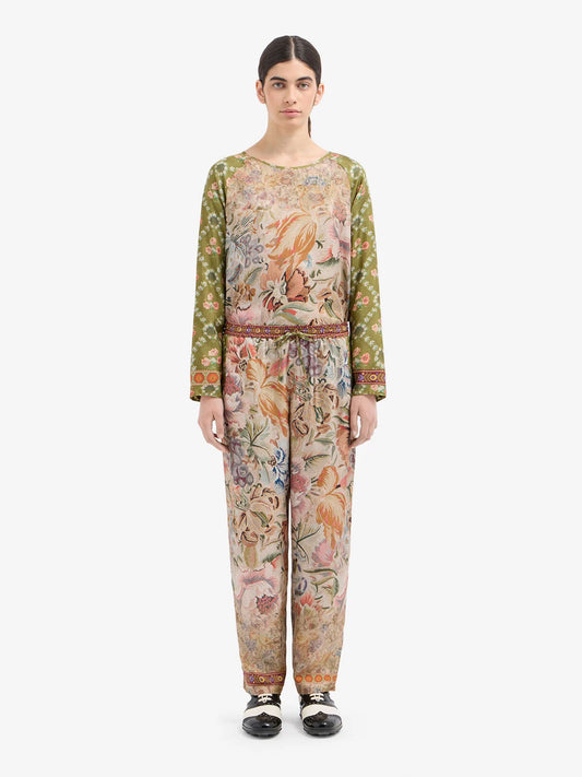 ALOE DRAW STRING PANTS FLORAL