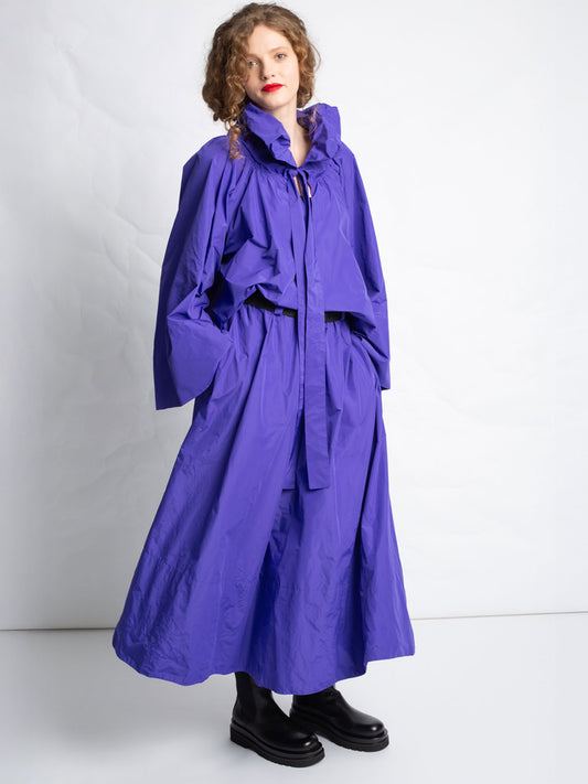 A-LINE SHIRT WITH TIE INDIGO