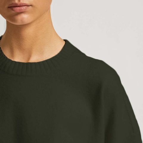 PULLOVER KNIT MILITARY GREEN