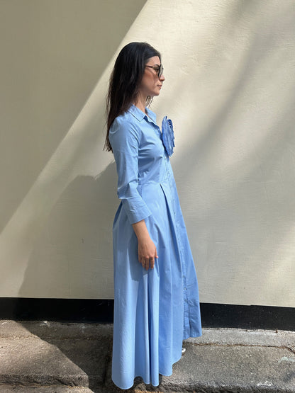 21-MED SHIRT DRESS BLUE BLUE