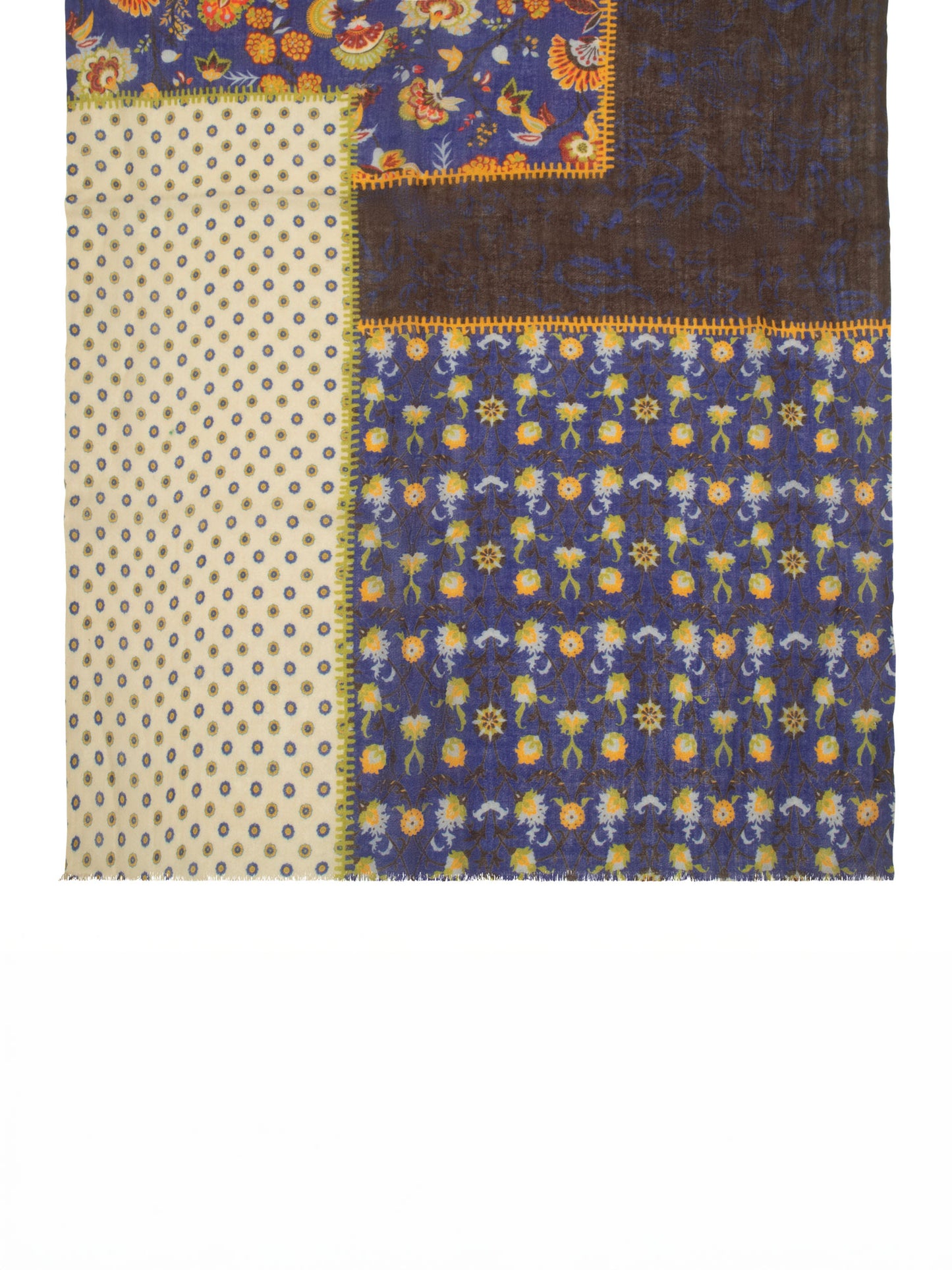 16647-PATCHWORK SCARF GY