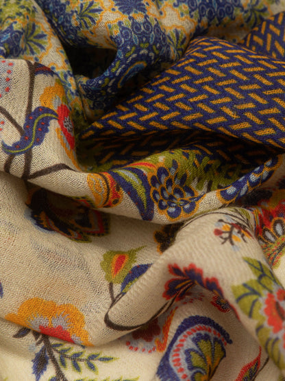 16647-PATCHWORK SCARF GY