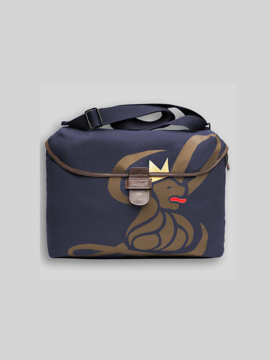 CANVAS LION MESSENGER BAG NAVY