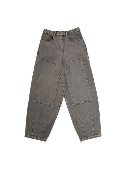 GREY DENIM COMPACT PANTS GREY DENIM