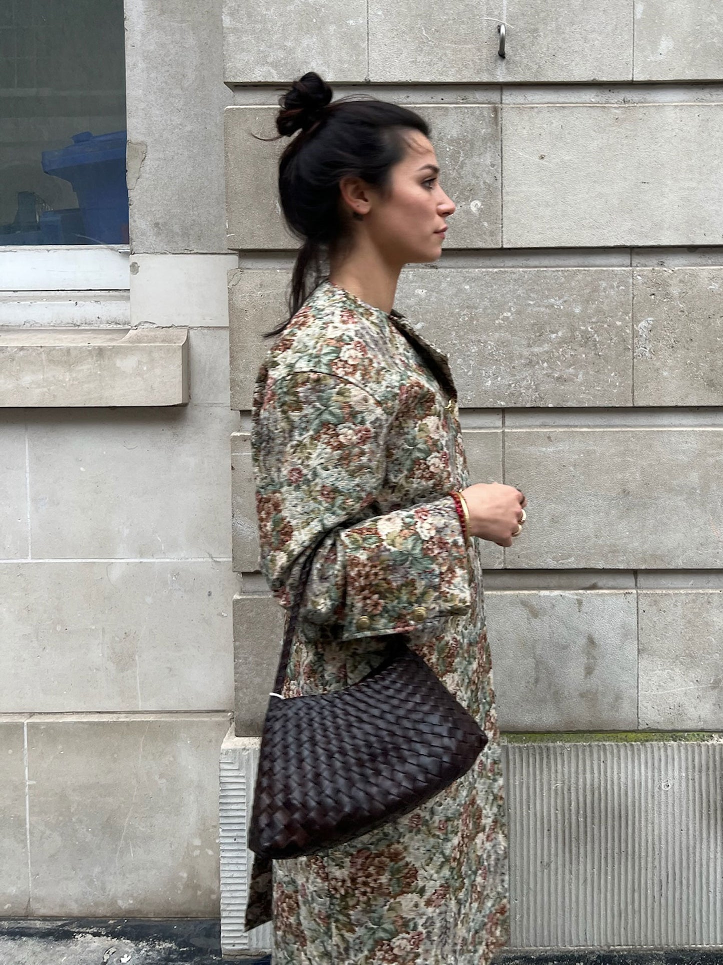 RIDOX DB JAQUARD COAT BROWN MULTI