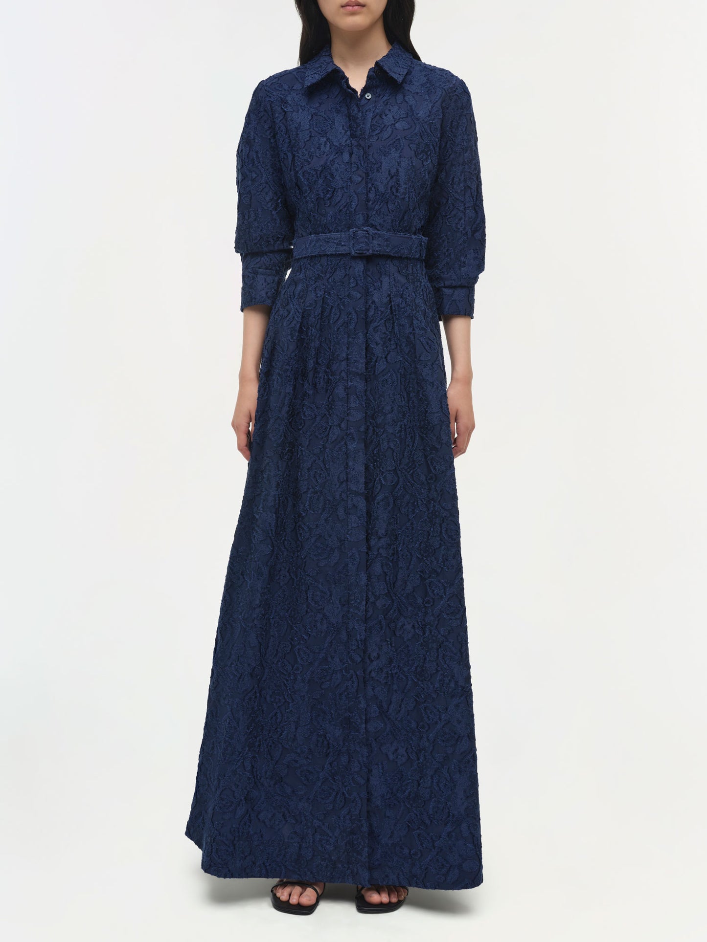 COURTNEY FLORAL GOWN - NAVY MIDNIGHT