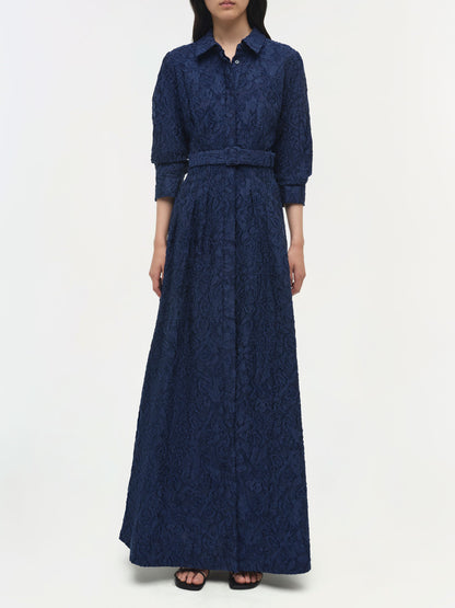 COURTNEY FLORAL GOWN - NAVY MIDNIGHT