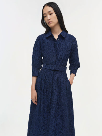 COURTNEY FLORAL GOWN - NAVY MIDNIGHT