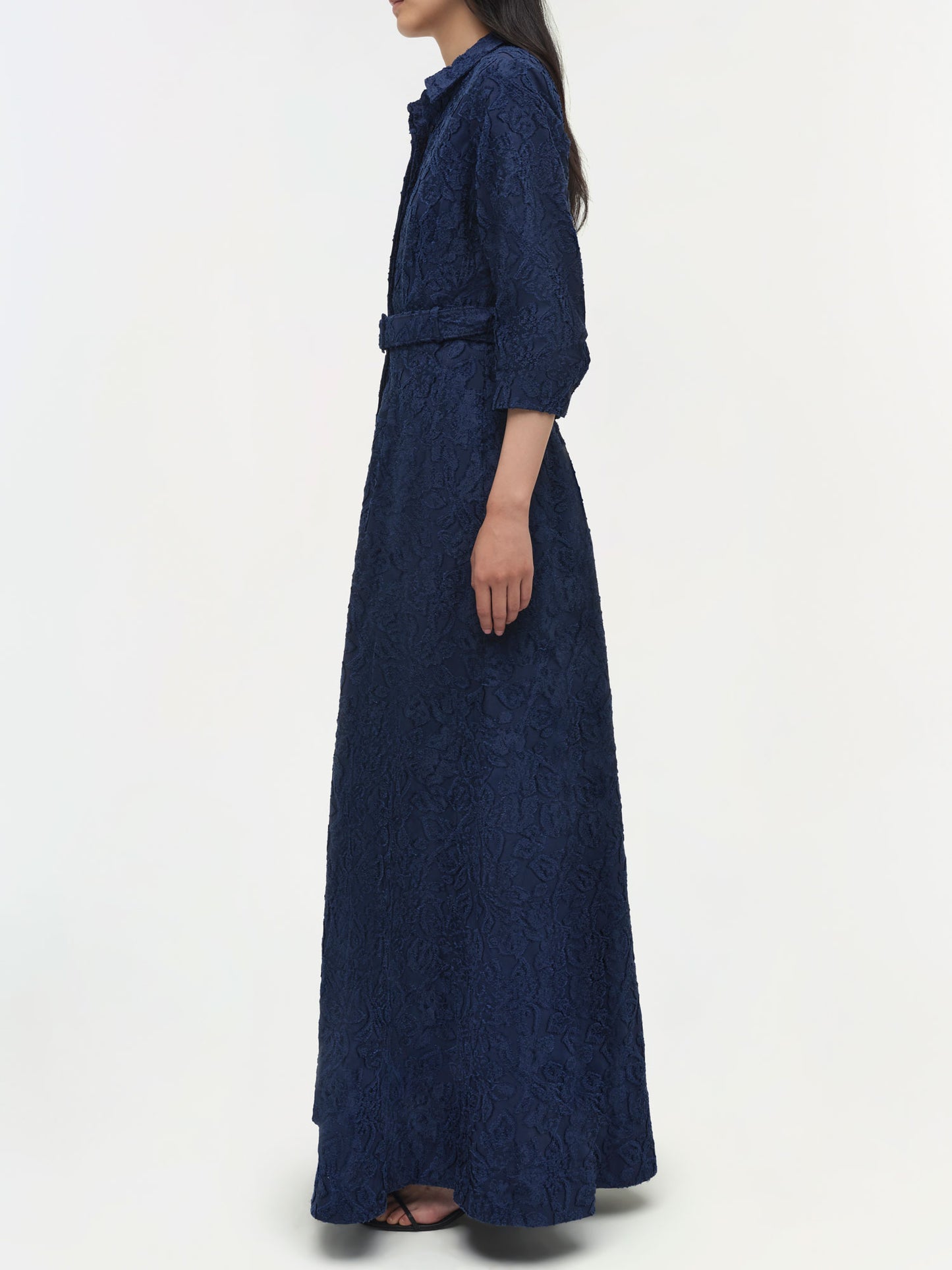 COURTNEY FLORAL GOWN - NAVY MIDNIGHT