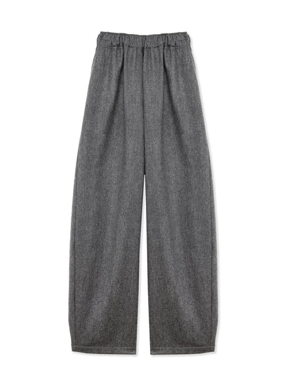 E-DORA FLANNEL PANTS DARK GREY