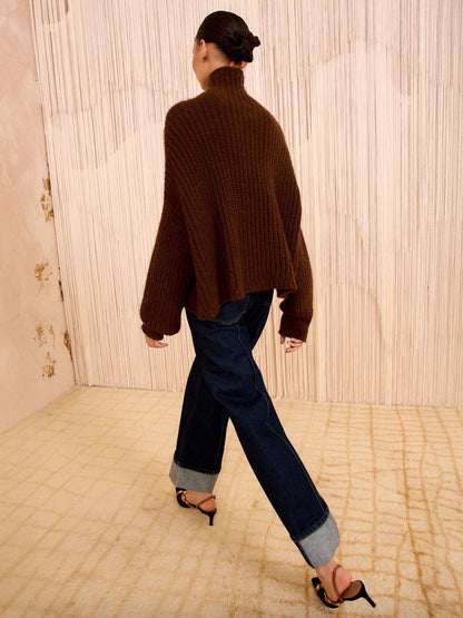 VERON ALPACA T-KNIT MAHOGANY