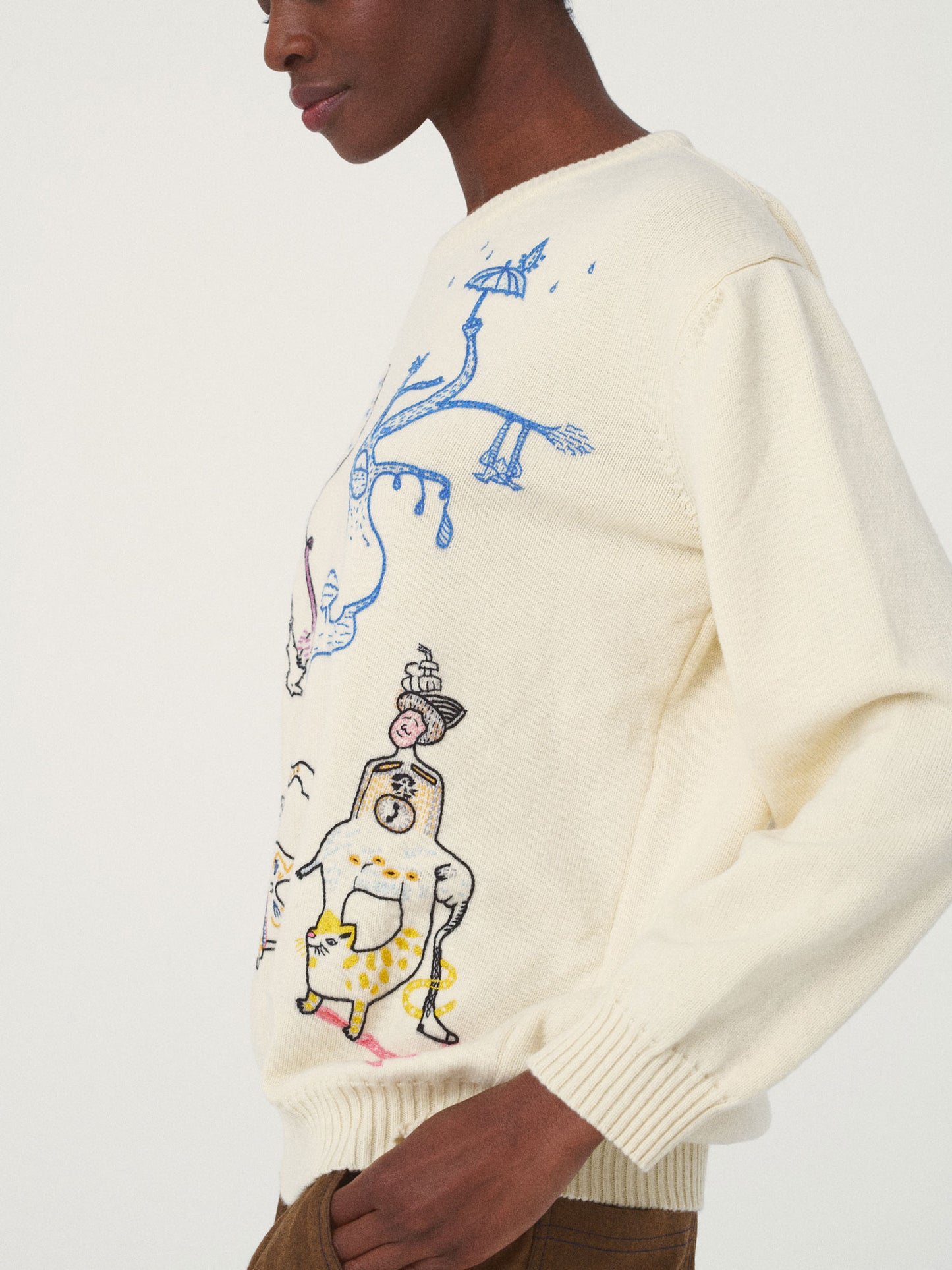 JOLLY CMERE KNIT ARTWORK OFF WHITE/ MULTI