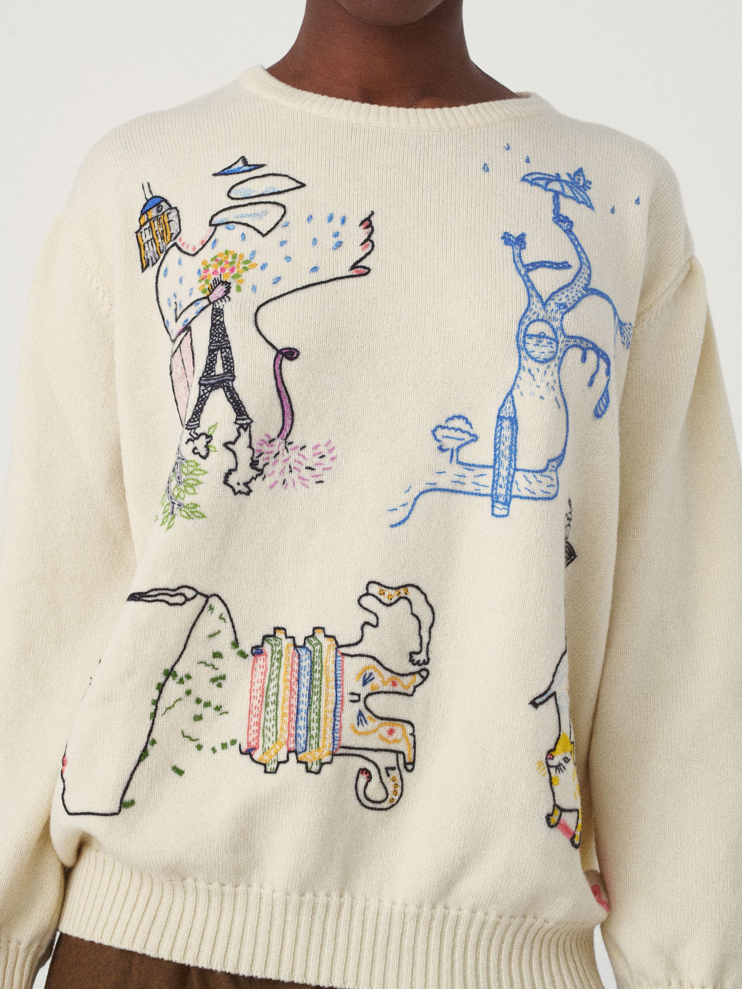 JOLLY CMERE KNIT ARTWORK OFF WHITE/ MULTI