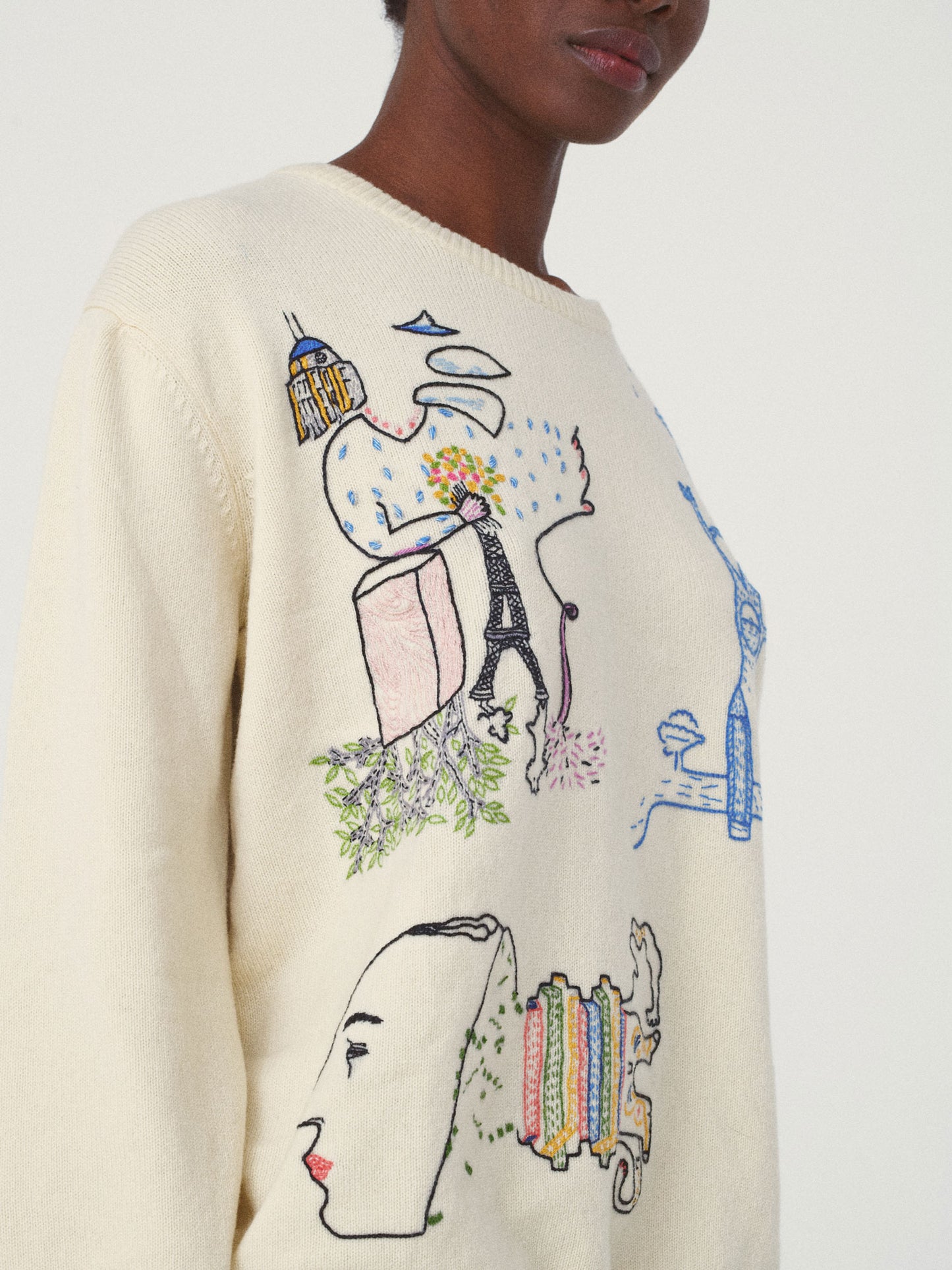 JOLLY CMERE KNIT ARTWORK OFF WHITE/ MULTI
