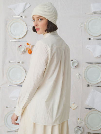 ASSIA SHIRT EMB GREEN FLORAL CREME GREEN