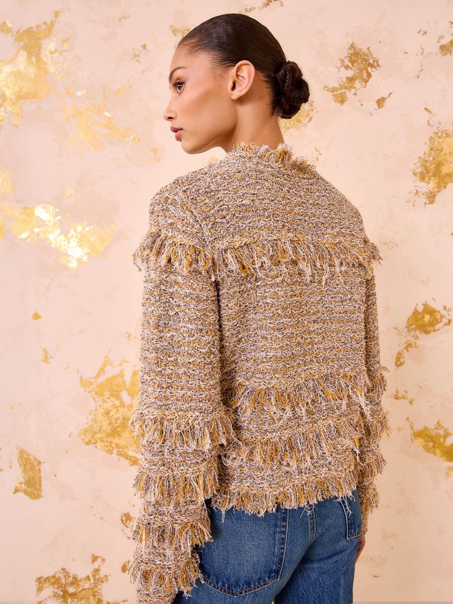 GITA KNIT TWEED JACKET HELIOS
