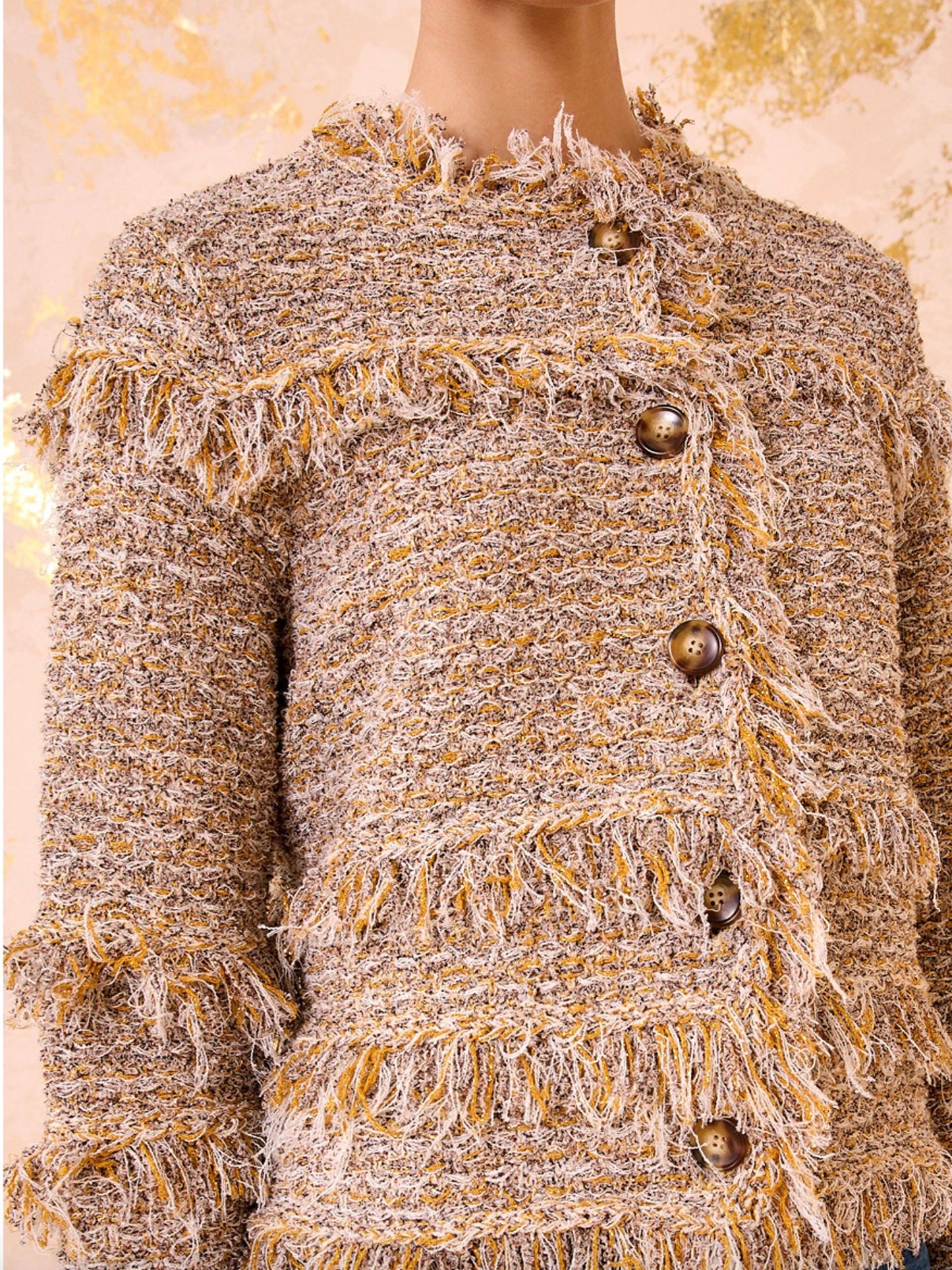 GITA KNIT TWEED JACKET HELIOS