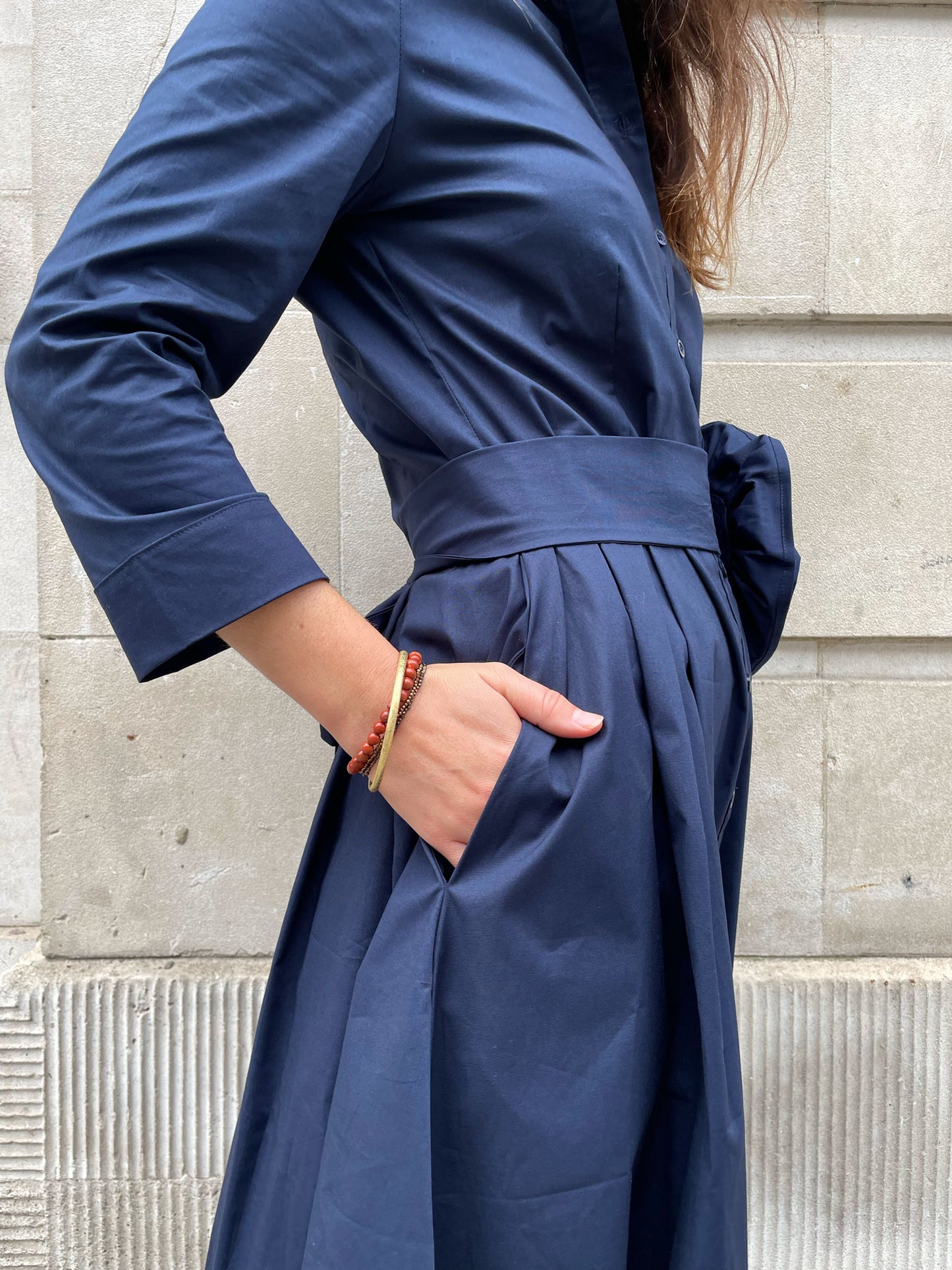 21-MED SHIRT DRESS NAVY NAVY