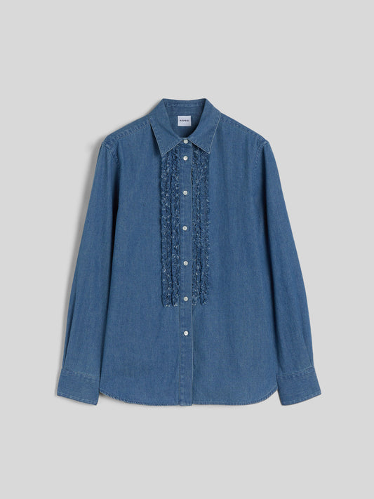 WASHED DENIM BLUE SHIRT