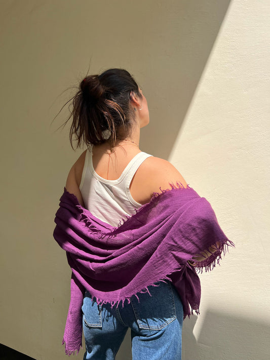 18991-TEXTURED SCARF PURPLE
