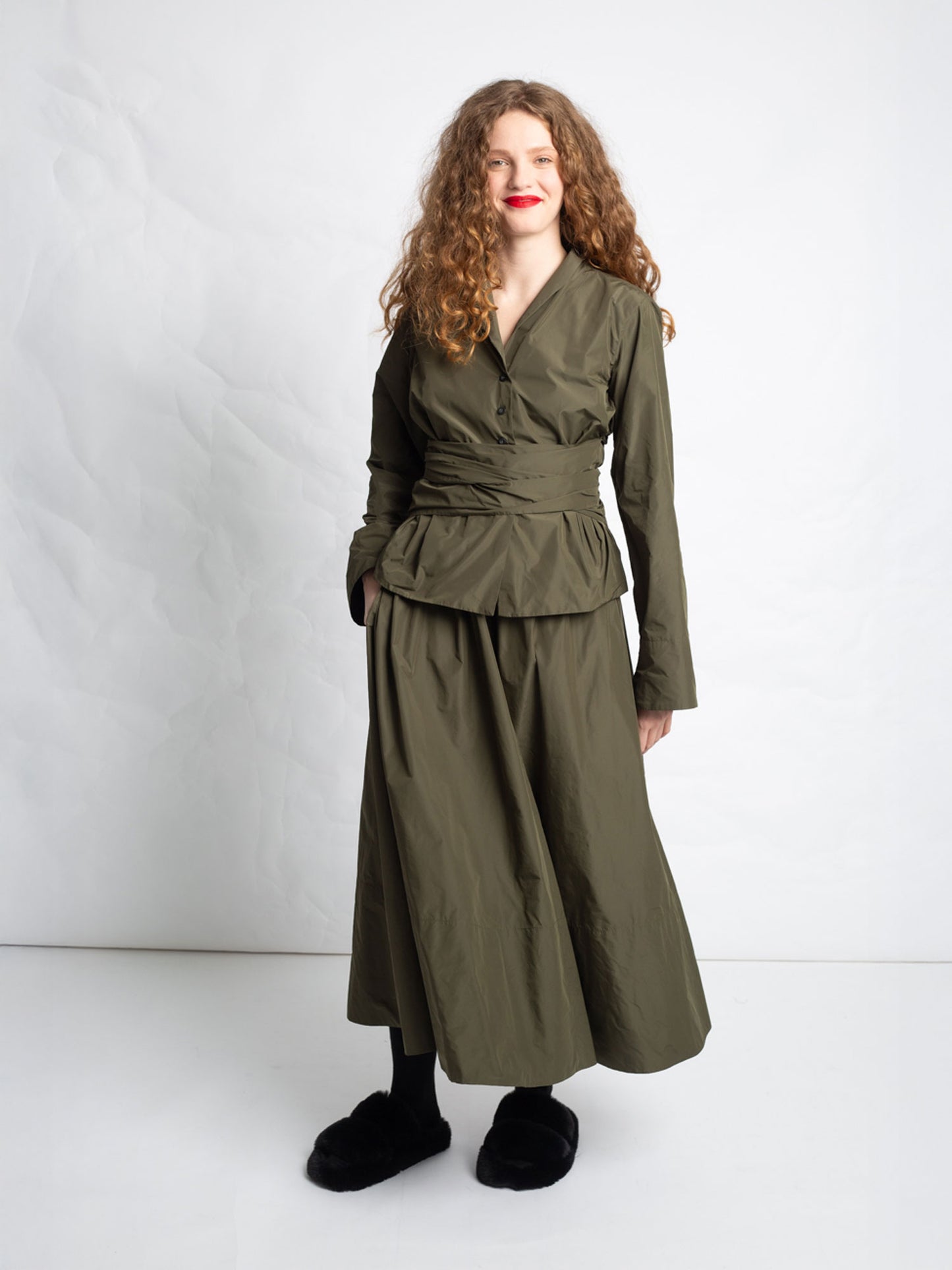 JUPE BUBBLE SKIRT KHAKI